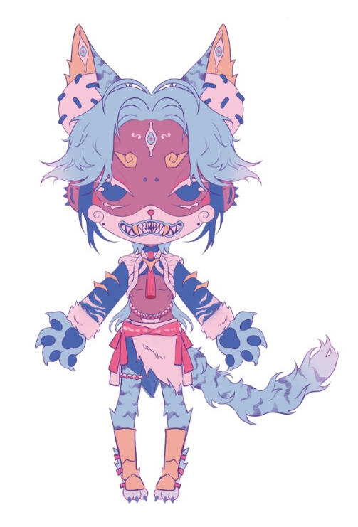 $4000 USD. The design features a cat-like character with a face mask. The mask will be removable. The cat ears must be edited.