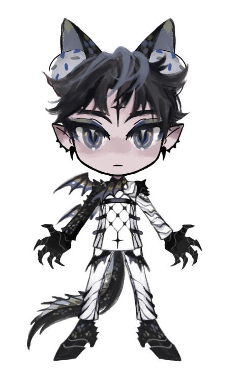 $3800 USD. The design features a dragon-like character. The cat ears will be removed to be replaced with horns or other.